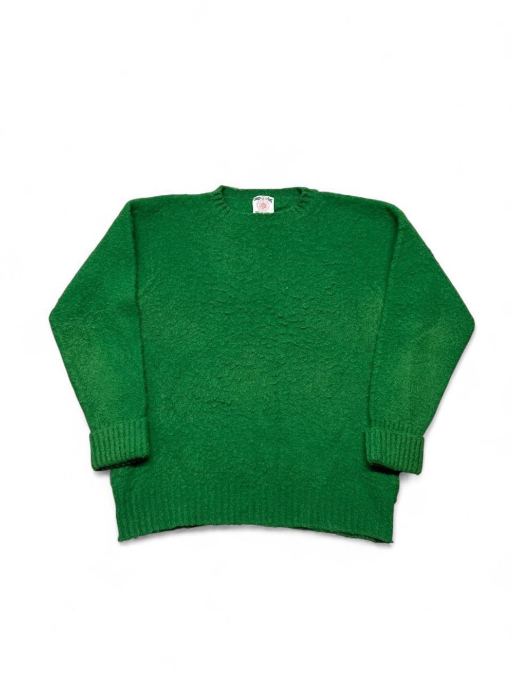 J.Press shaggy dog sweater 100% Shetland wool Kelly green XL mens Scotland